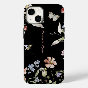 Wilde Bloem Bloemrijke Hommels Monogram Case-Mate iPhone 14 Hoesje