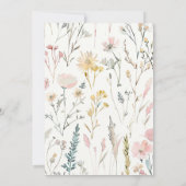 wilde bloem | Boek Thema Bruids Douche Uitnodiging (Achterkant)