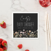 Wilde bloem Boho Baby shower in Bloom Black Servet (Insitu)
