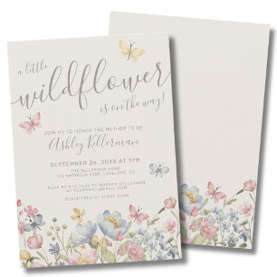 Wilde Bloem Boho Baby Shower Kaart