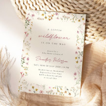 Wilde bloem Boho babyshower uitnodiging