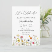 Wilde Bloem Boho Bloem Botanische Verjaardagsfeest Kaart (Staand voorkant)
