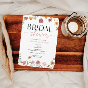 Wilde bloem Boho Bridal Shower Kaart