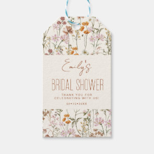 Wilde Bloem Boho Bruidsdouche Bedankt In Bloei Cadeaulabel