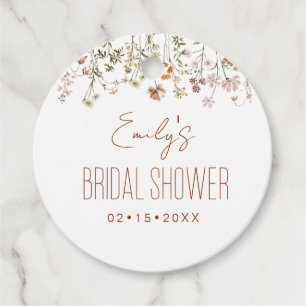 Wilde Bloem Boho Bruidsdouche In Bloom Tuin Bedankjes Labels
