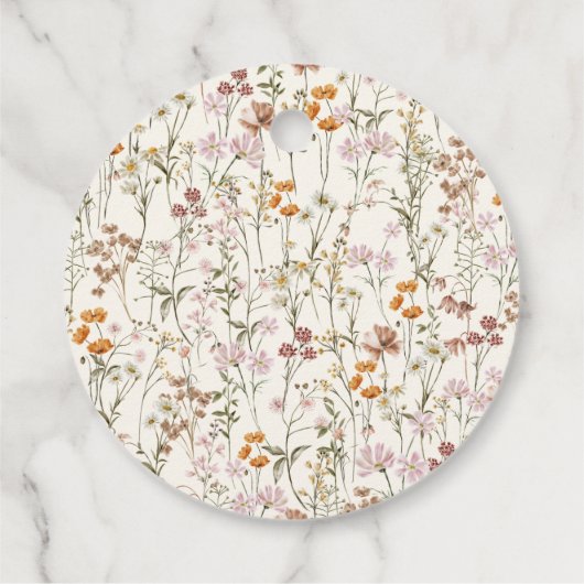 Wilde Bloem Boho Bruidsfeest Laat Liefde Groeien T Bedankjes Labels (Achterkant)