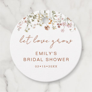 Wilde Bloem Boho Bruidsfeest Laat Liefde Groeien T Bedankjes Labels