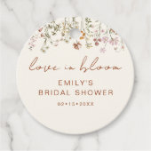 Wilde Bloem Boho Bruidsmeisjes Borrel Liefde in Bl Bedankjes Labels (Voorkant)