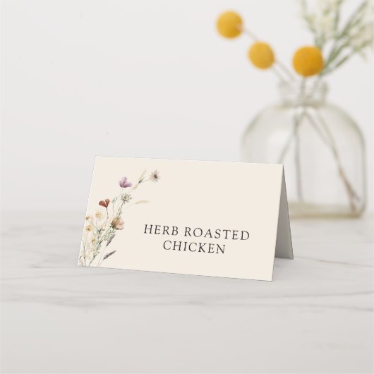 Wilde Bloem Boho Eetbuffet Kaarten (Voorkant)