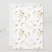 Wilde bloem Boho Floral Wreator baby shower Kaart (Achterkant)