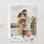 Wilde bloem boho Foto Save The Date (Achterkant)