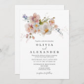 Wilde bloem Boho tuin Aanvraag Kaart (Voorkant / Achterkant)