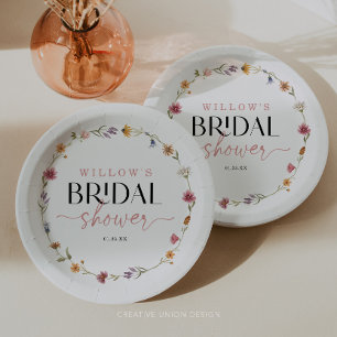 Wilde bloem Boho Vrijgezellenfeest Decor Papieren Bordje