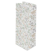 Wilde Bloem Boho Wijn Cadeautas (Voorkant Gekanteld)