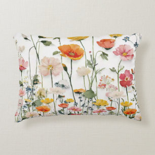 Wilde Bloem Botanische Aquarelprent Accent Kussen