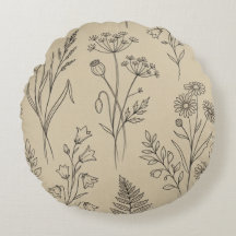 Wilde Bloem Botanische Ronde Kussen