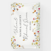 Wilde bloem Botanische Welkomstrepetitie Binnentek Spandoek (Verticaal)