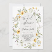 Wilde bloem Bridal Shower Invitation Sjabloon Kaart (Voorkant)