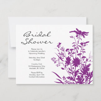 Wilde bloem Bridal Shower Kaart