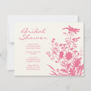 Wilde bloem Bridal Shower Kaart