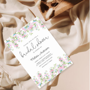 Wilde bloem Bridal Shower Kaart