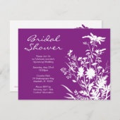 Wilde bloem Bridal Shower Kaart (Voorkant / Achterkant)