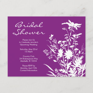 Wilde bloem Bridal Shower Kaart