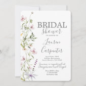 Wilde bloem Bridal Shower Kaart (Voorkant)