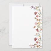 Wilde bloem Bridal Shower Save The Date (Achterkant)