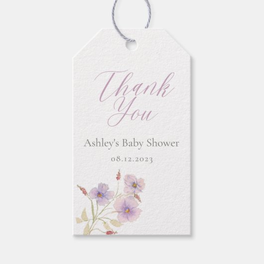 Wilde bloem cadeaubijlage cadeaulabel (Voorkant)