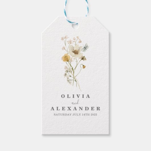 Wilde bloem cadeaulabel (Voorkant)