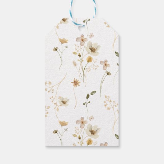 Wilde bloem cadeaulabel (Achterkant)