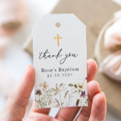 Wilde bloem cadeaulabel