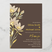 Wilde bloem Chocolade en room Weddenschap Folie Feestdagenkaart (Voorkant)