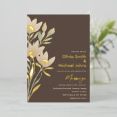 Wilde bloem Chocolade en room Weddenschap Folie Feestdagenkaart (Staand Voorkant)