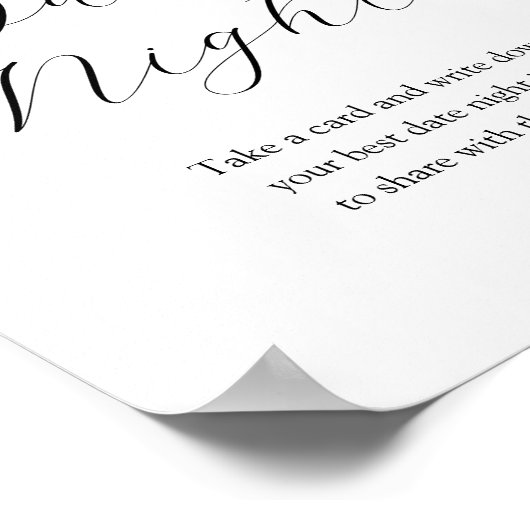 Wilde bloem Datum nacht ideeenteken Poster (Hoek)