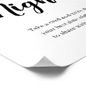 Wilde bloem Datum Nachtelijke ideeëngebarentaal Na Poster (Hoek)