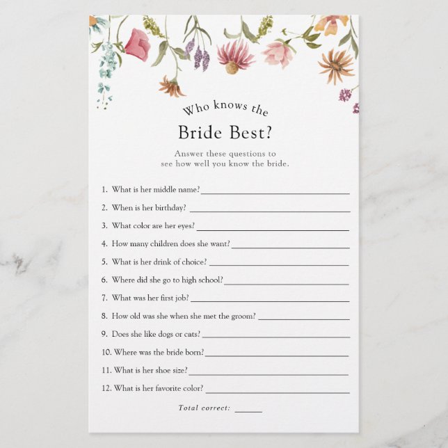 Wilde bloem die het beste bridal-spel kent (Voorkant)