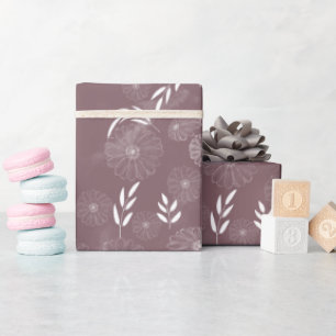 Wilde Bloem Doedels Patroon Cadeaupapier