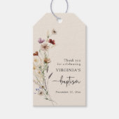 Wilde Bloem Doop Cadeaulabel (Voorkant)