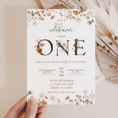 Wilde bloem Eerste verjaardag Kaart