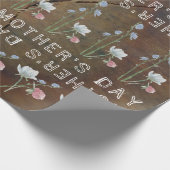 Wilde bloem eikenhout Moederdag Cadeaupapier (Hoek)