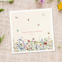 Wilde bloem en Butterflies Vrijgezellenfeest Napki Servet