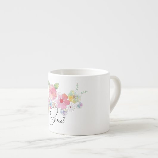 Wilde Bloem Espresso Kop (Voorkant rechts)