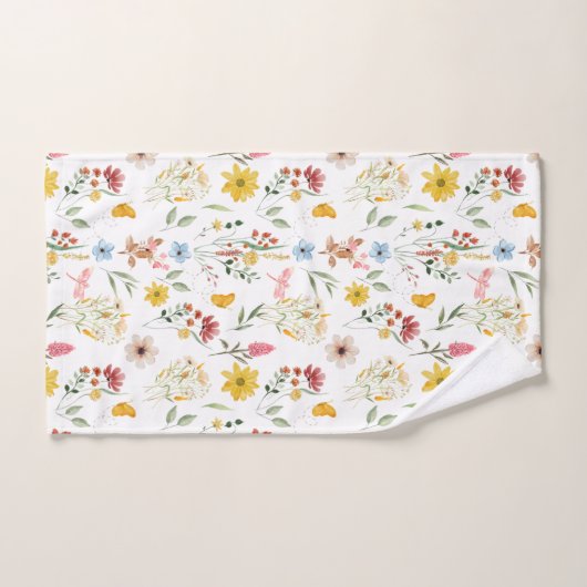 Wilde bloem Floral Pattern Bad Handdoek (Handdoek)