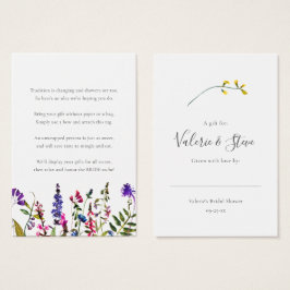 Wilde bloem Geen label met cadeau voor cadeauvenst Visitekaartje