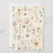 Wilde Bloem Gele Baby Shower Kaart (Achterkant)