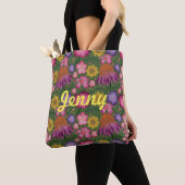 Wilde bloem Groene Floral Aangepaste Canvas tas (Dichtbij)