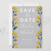 Wilde Bloem Handgetekende Botanische Save the Date (Voorkant)