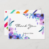 Wilde bloem Hartelijk dank Bedankkaart (Voorkant / Achterkant)